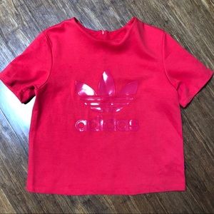 Adidas Red Sweatshirt Top